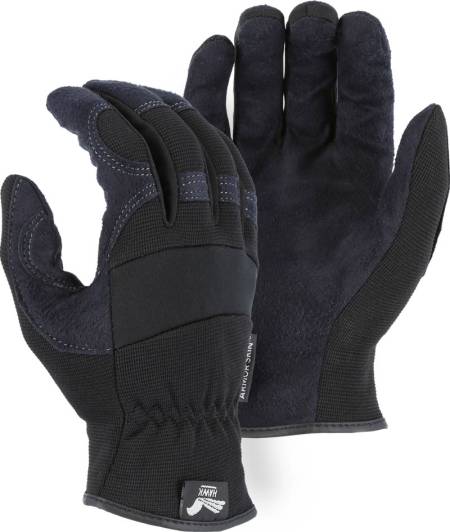 Sportex Armor Skin™ Mechanics Glove with Knit Back, Black