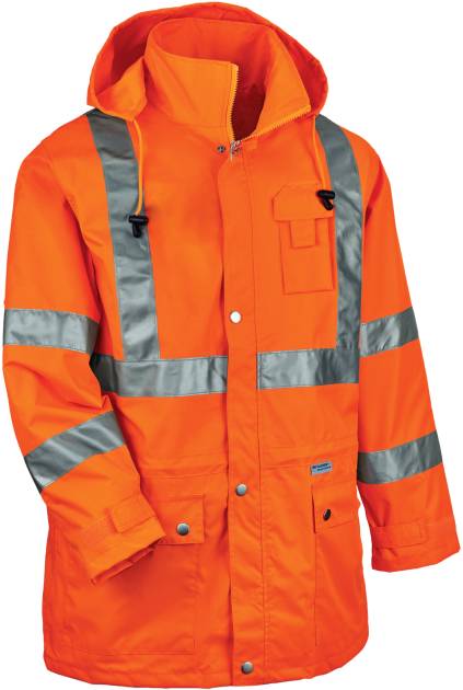 Ergodyne GloWear 8365 Hi-Vis Rain Jacket - Type R, Class 3, Breathable