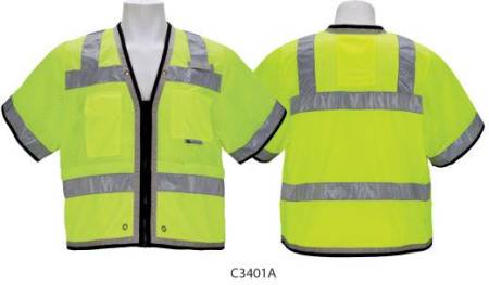 FR Lime Mesh Heavy Duty Surveyor Vest