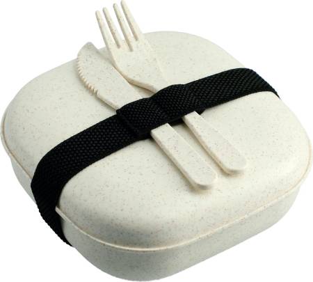 Wheat Straw Food Storage with Utensils