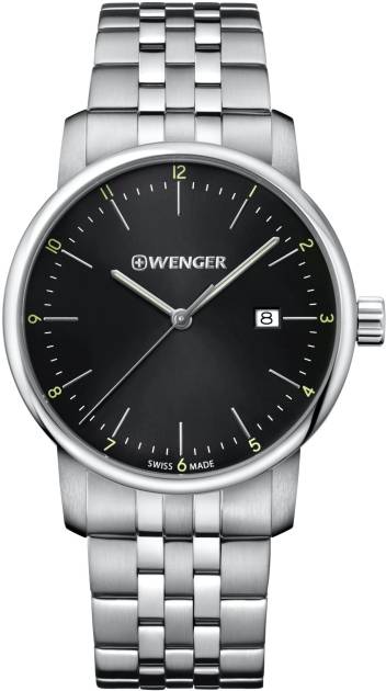 Victorinox Urban Classic - Large Black Dial Stainless Steel Bracelet
